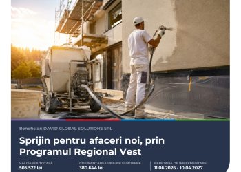 COMUNICAT DE PRESĂ lansare procedură competitivă pentru achiziția de echipamente în cadrul proiectului „Dezvoltarea activității S.C. DavidGlobalSolutions SRL”